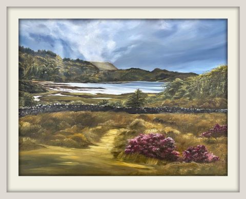 Lough Dhún Lúiche, Dunlewy Lake. A limited edition print from an original oil painting by Morag McCafferty