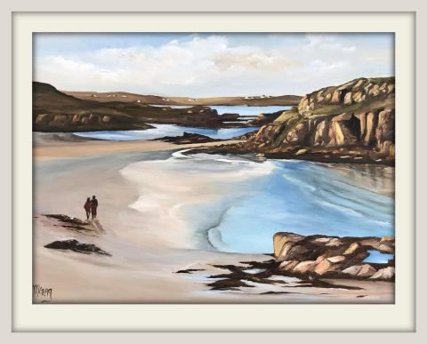 Gra Boatstrand Carrickfinn, a fine art print of an original oil painting by Morag McCafferty